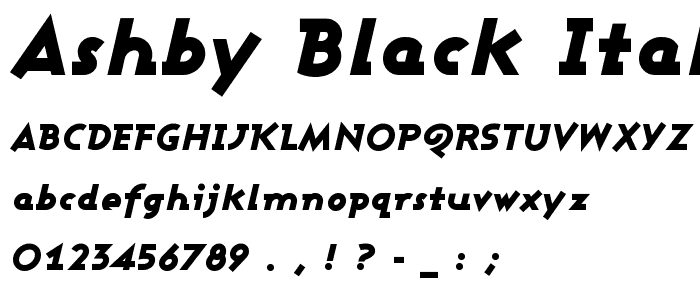 Ashby Black Italic font
